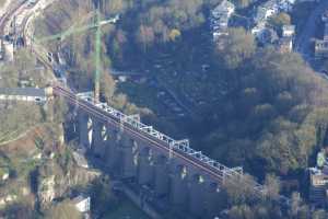 Chantier du Viaduc du Pulvermuhle en déc 2015 - Luxembourg Ville