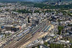 Gare de Luxembourg-Ville (chantier en Juin 2021)